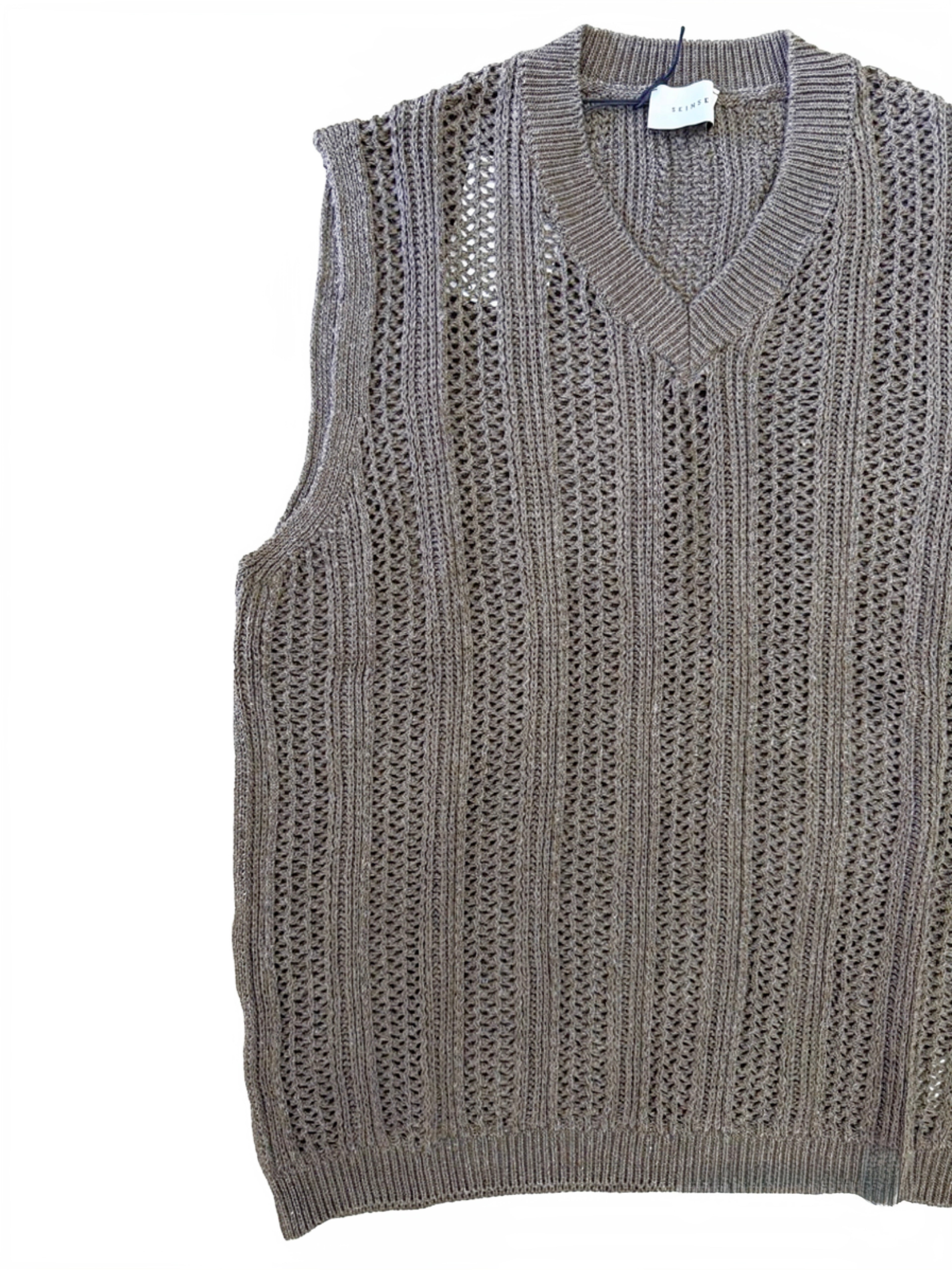 GILET IN MAGLIA A RETE