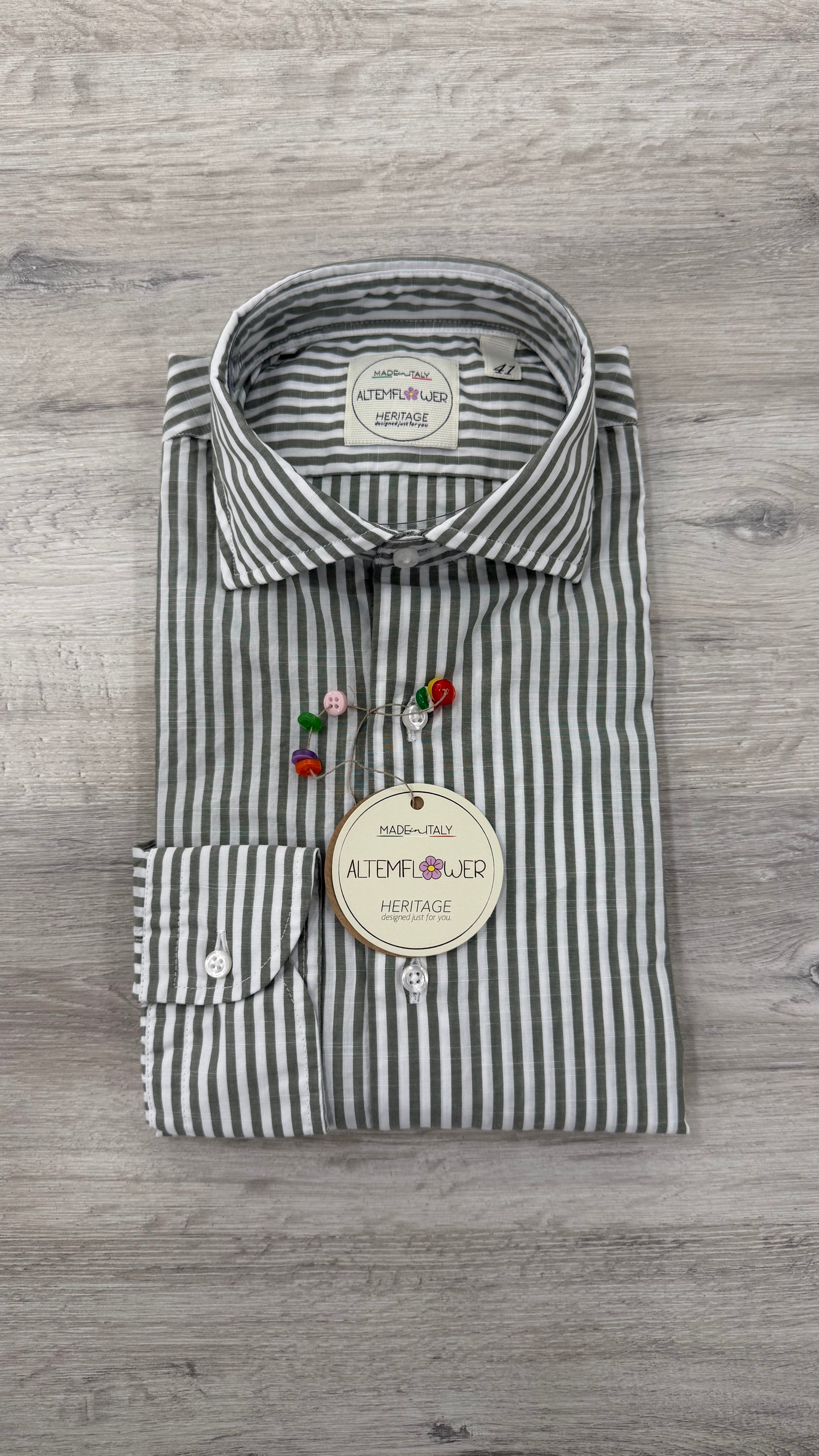 CAMICIA IN COTONE FIAMMATO