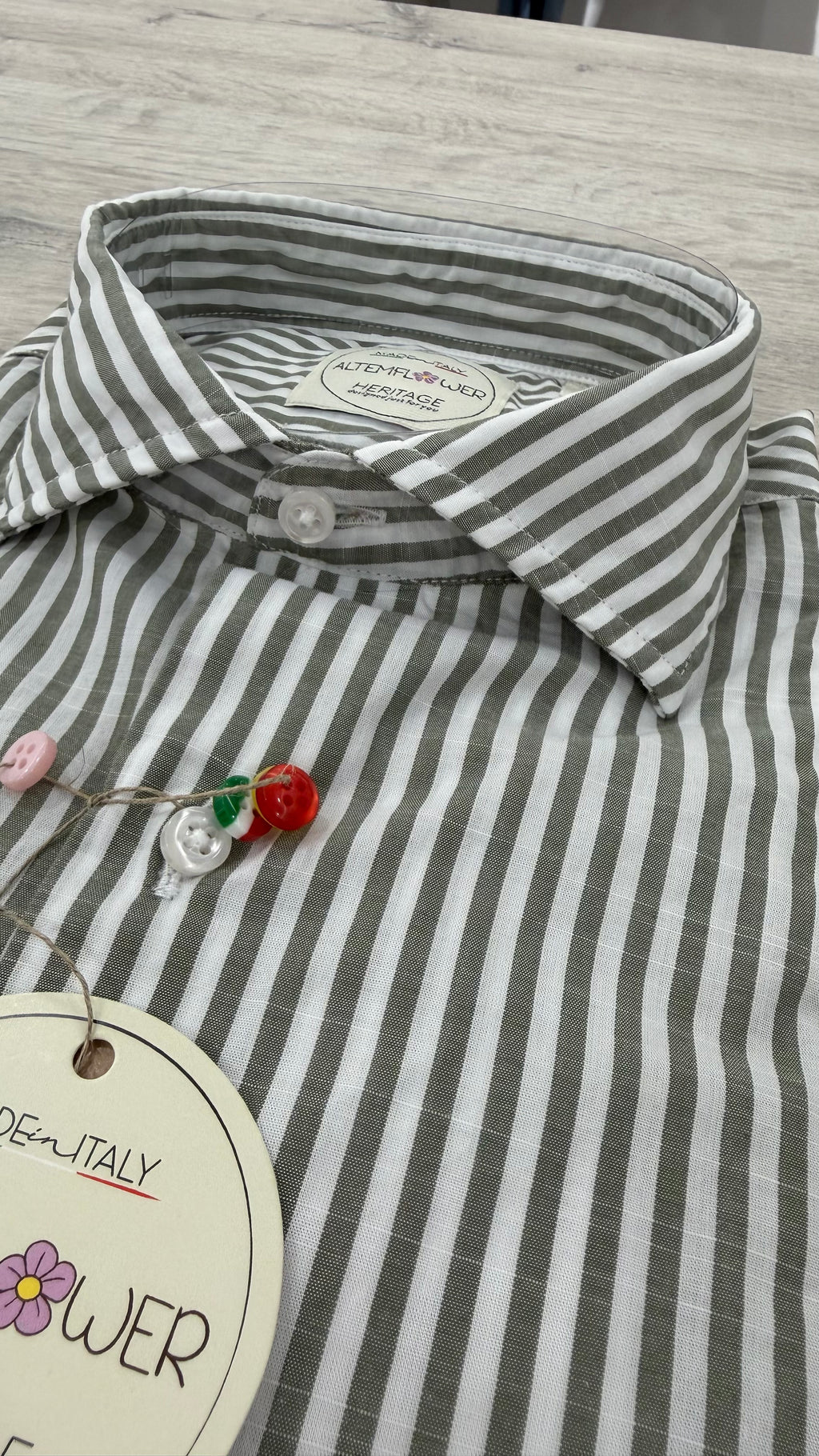 CAMICIA IN COTONE FIAMMATO