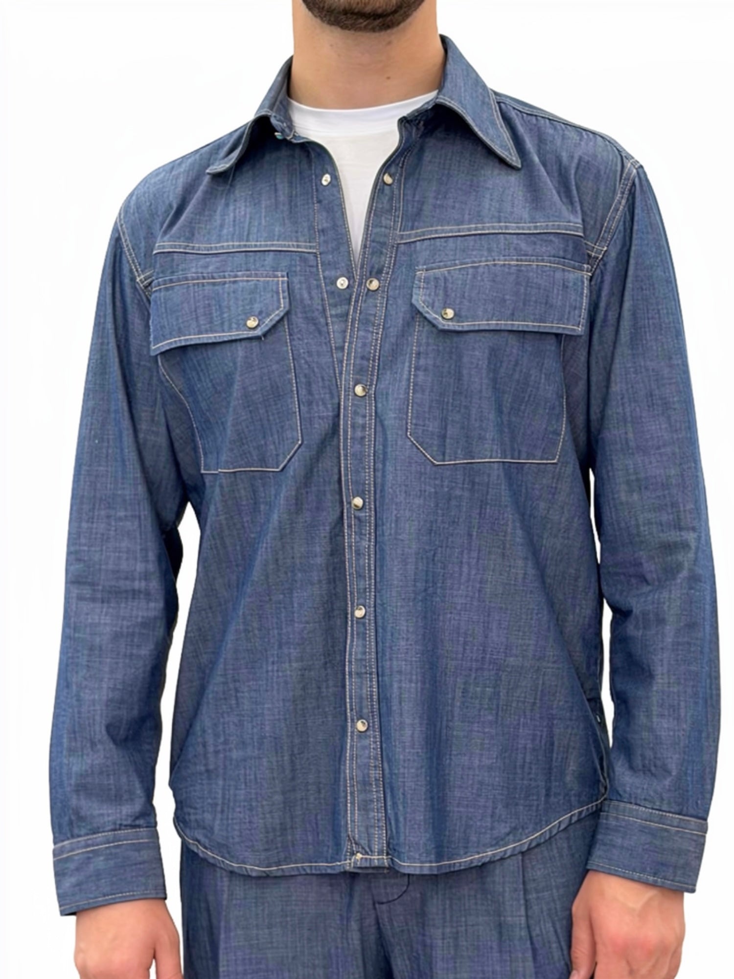 WESTERN SHIRT IN DENIM TELACRUDA
